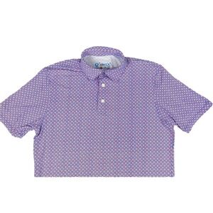 IBKUL Geometric Golf Polo Shirt Cooling Performance UPF 50+ Colorful Men's Small